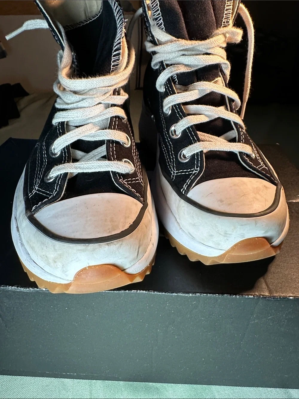 Converse Kids Black & White Platform Chuck Taylor Sneakers